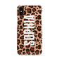 Personalised Leopard Print Name Apple iPhone XS 3D Snap Case