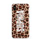 Personalised Leopard Print Name Apple iPhone Xs Max 3D Tough Case