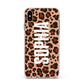 Personalised Leopard Print Name Apple iPhone Xs Max Impact Case Pink Edge on Gold Phone