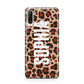 Personalised Leopard Print Name Huawei P30 Lite Phone Case