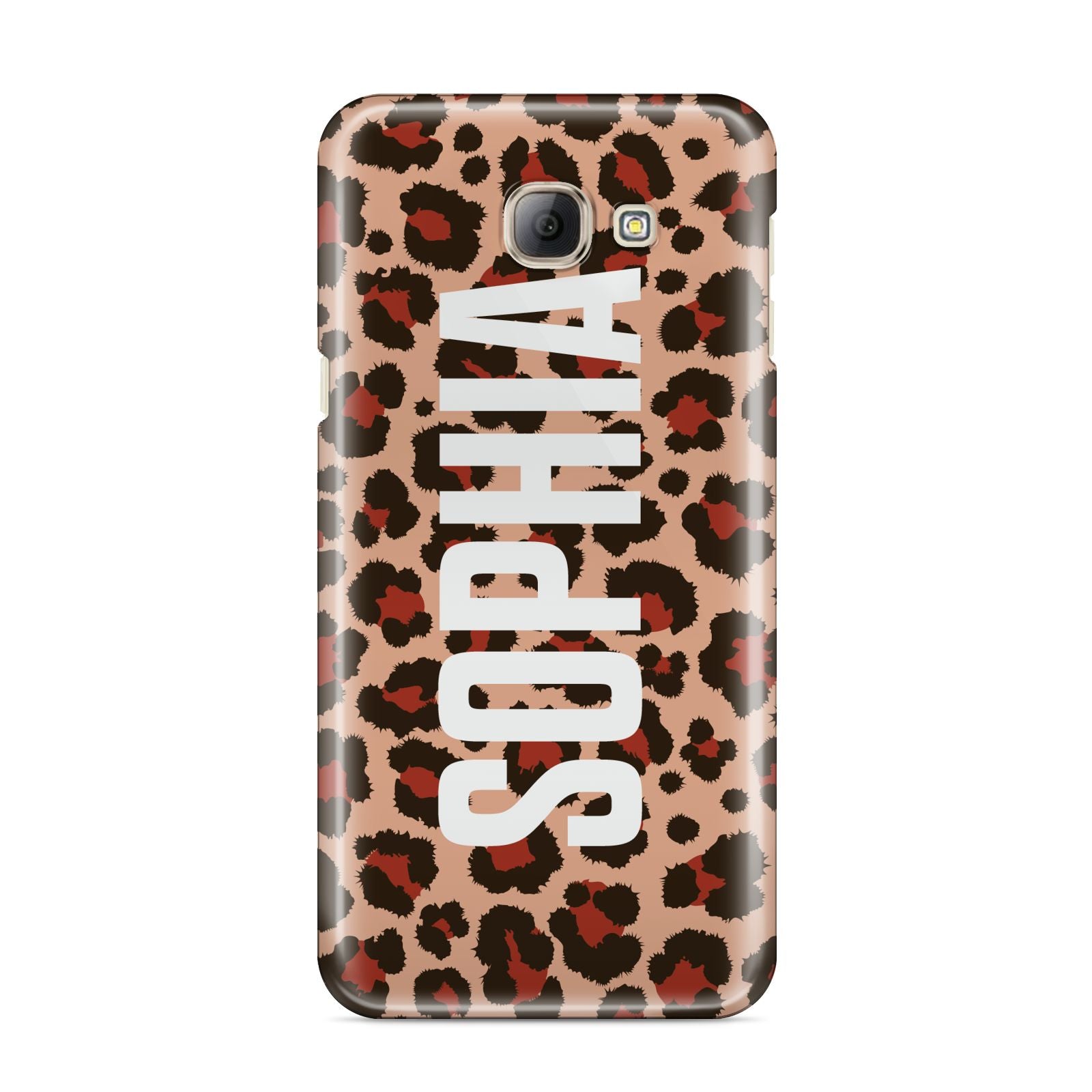 Personalised Leopard Print Name Samsung Galaxy A8 2016 Case