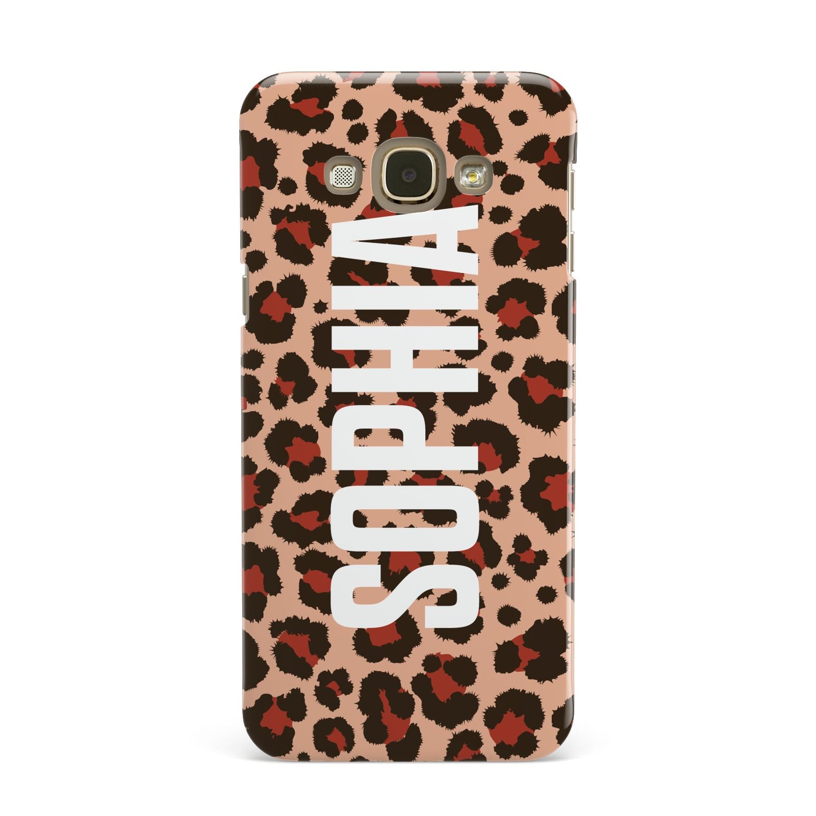 Personalised Leopard Print Name Samsung Galaxy A8 Case