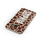 Personalised Leopard Print Name Samsung Galaxy Case Front Close Up