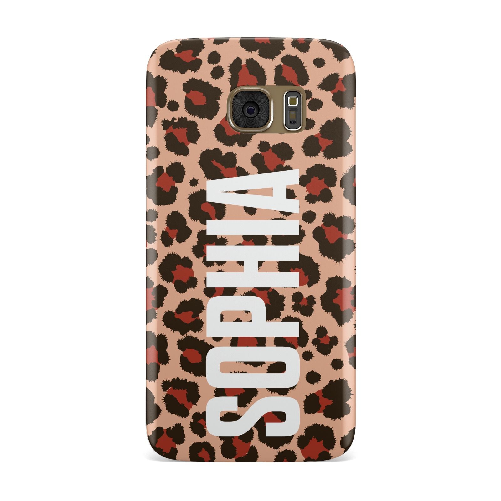 Personalised Leopard Print Name Samsung Galaxy Case