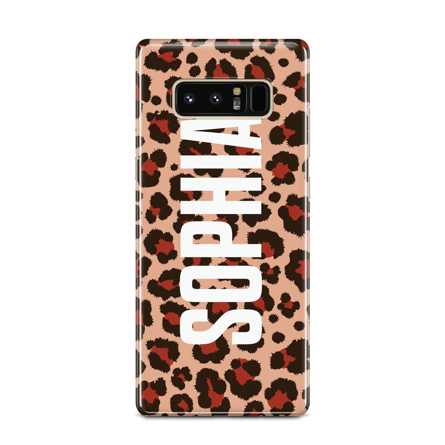 Personalised Leopard Print Name Samsung Galaxy Note 8 Case