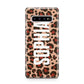 Personalised Leopard Print Name Samsung Galaxy S10 Plus Case