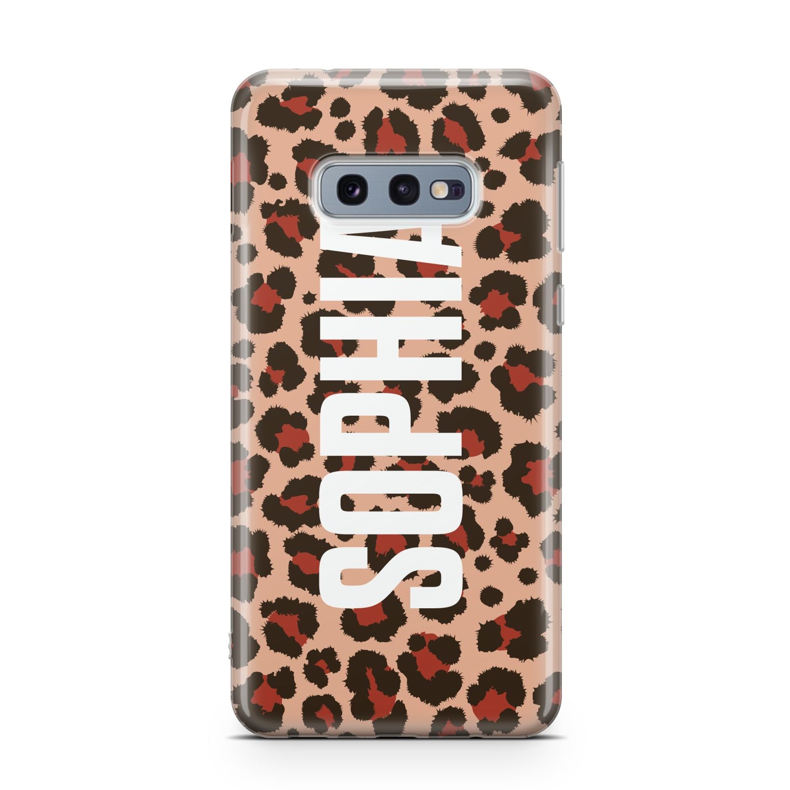 Personalised Leopard Print Name Samsung Galaxy S10E Case
