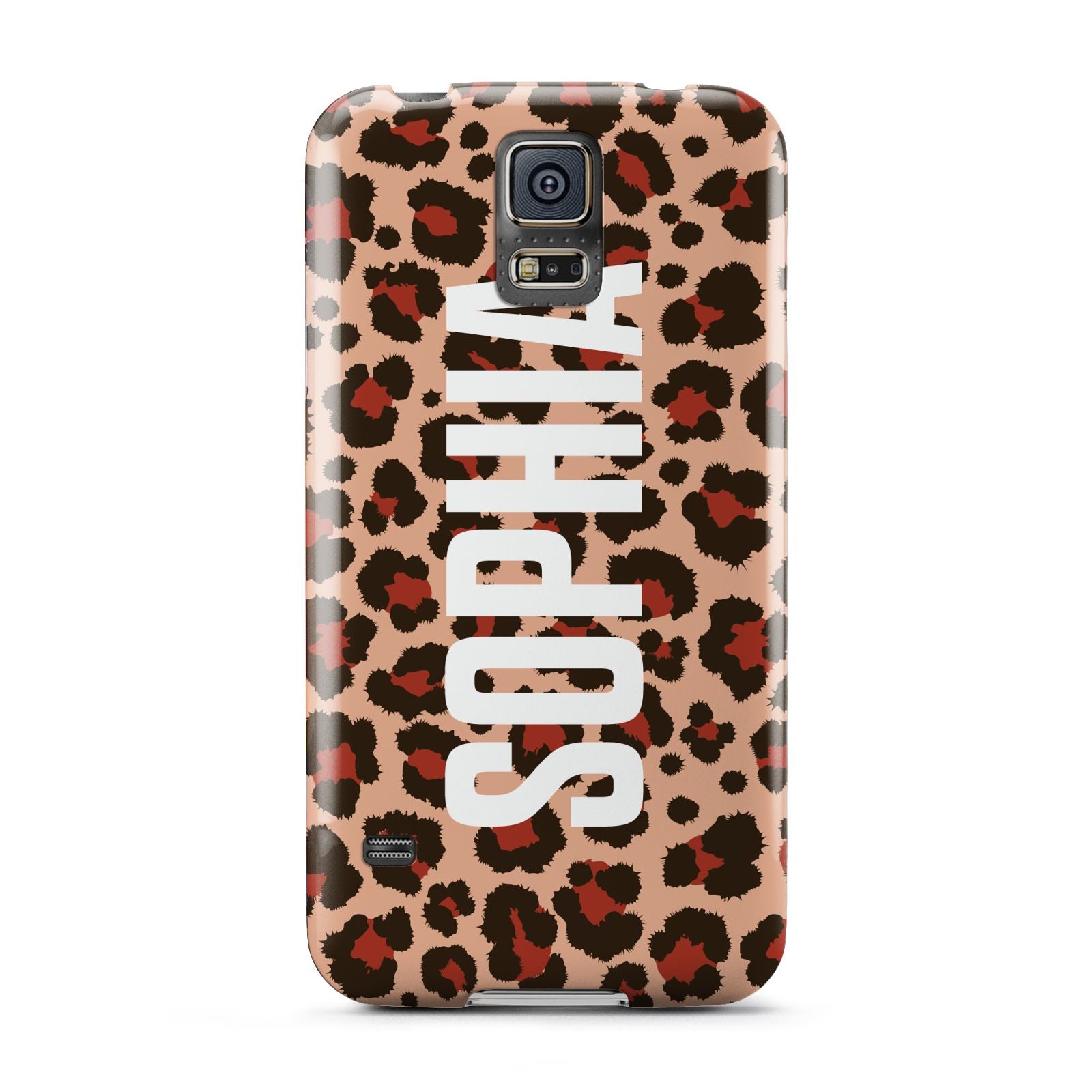 Personalised Leopard Print Name Samsung Galaxy S5 Case