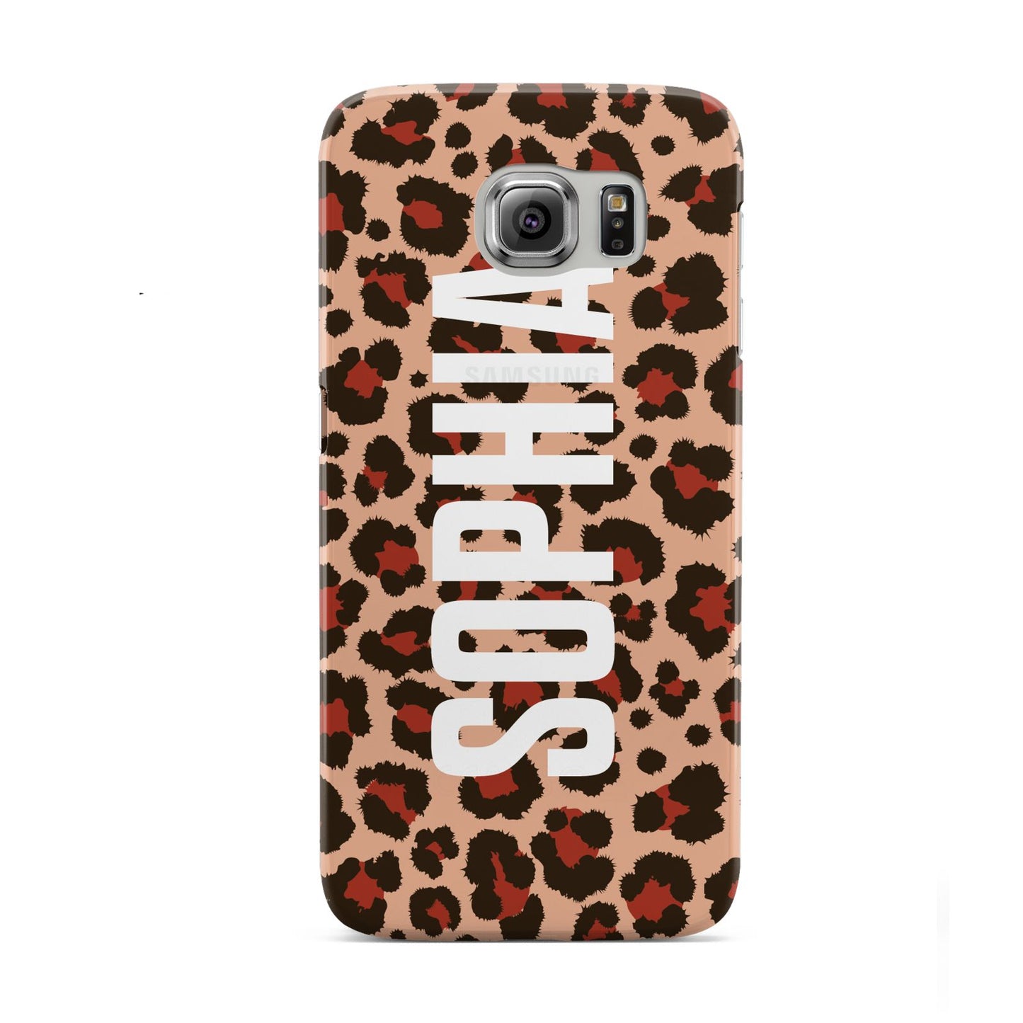 Personalised Leopard Print Name Samsung Galaxy S6 Case