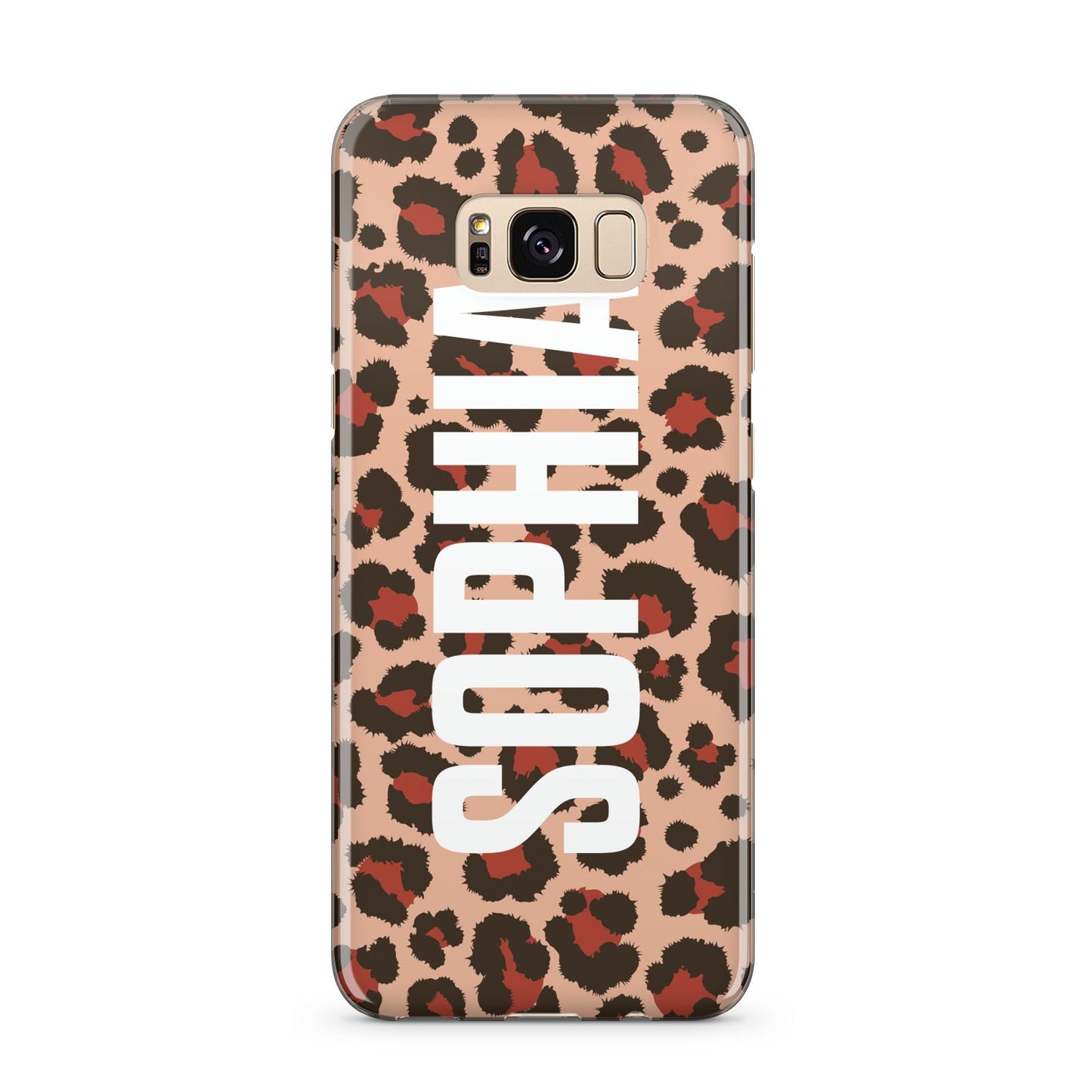 Personalised Leopard Print Name Samsung Galaxy S8 Plus Case