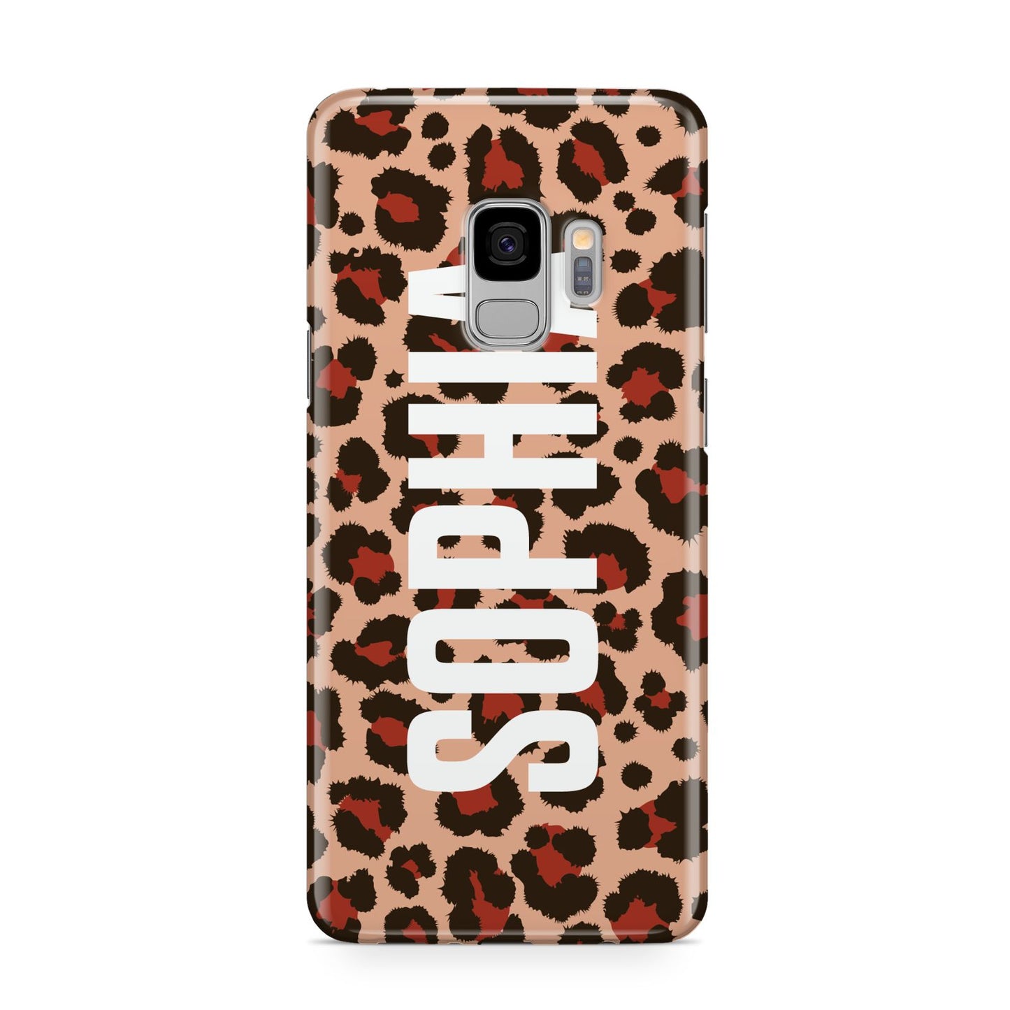 Personalised Leopard Print Name Samsung Galaxy S9 Case