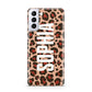 Personalised Leopard Print Name Samsung S21 Plus Phone Case