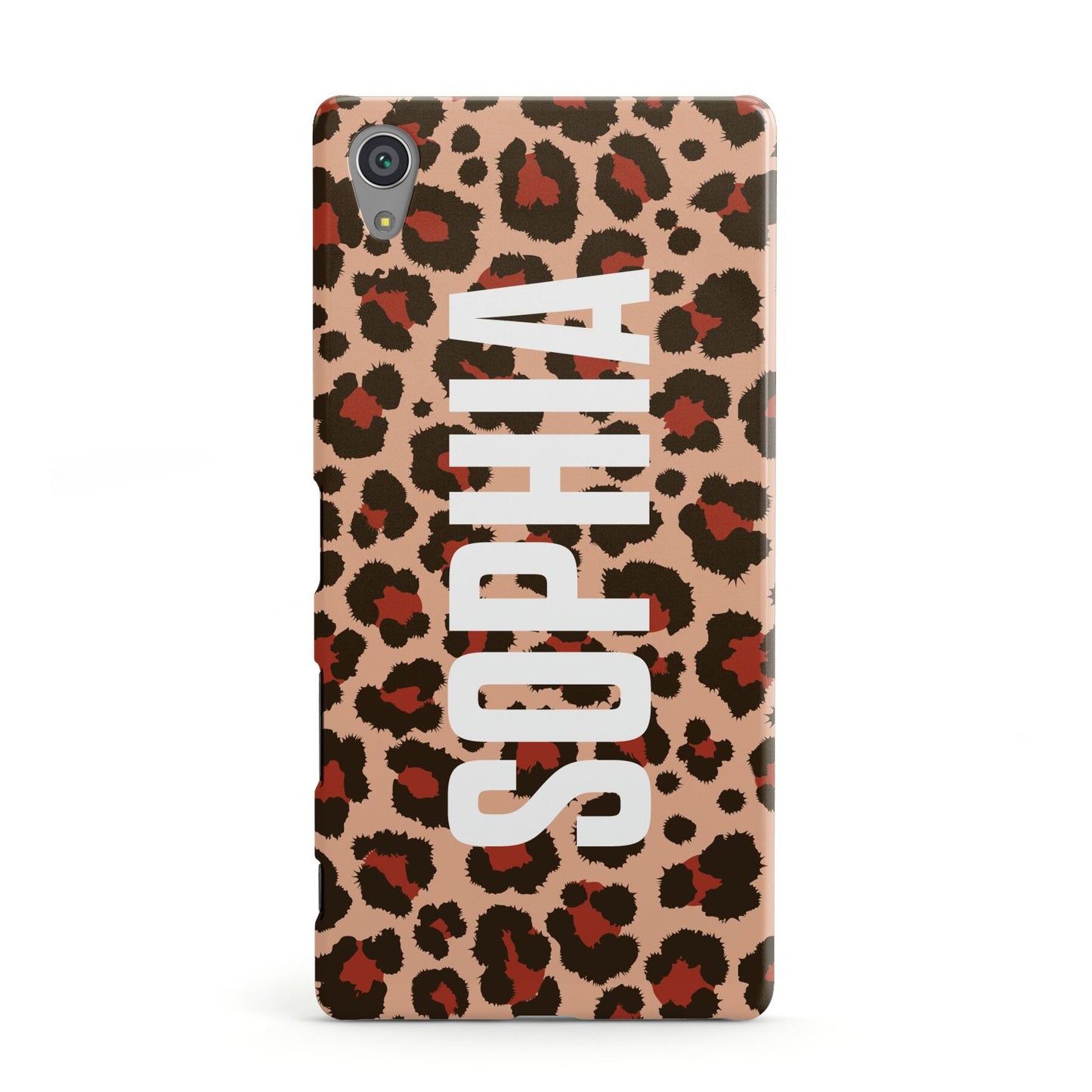 Personalised Leopard Print Name Sony Xperia Case
