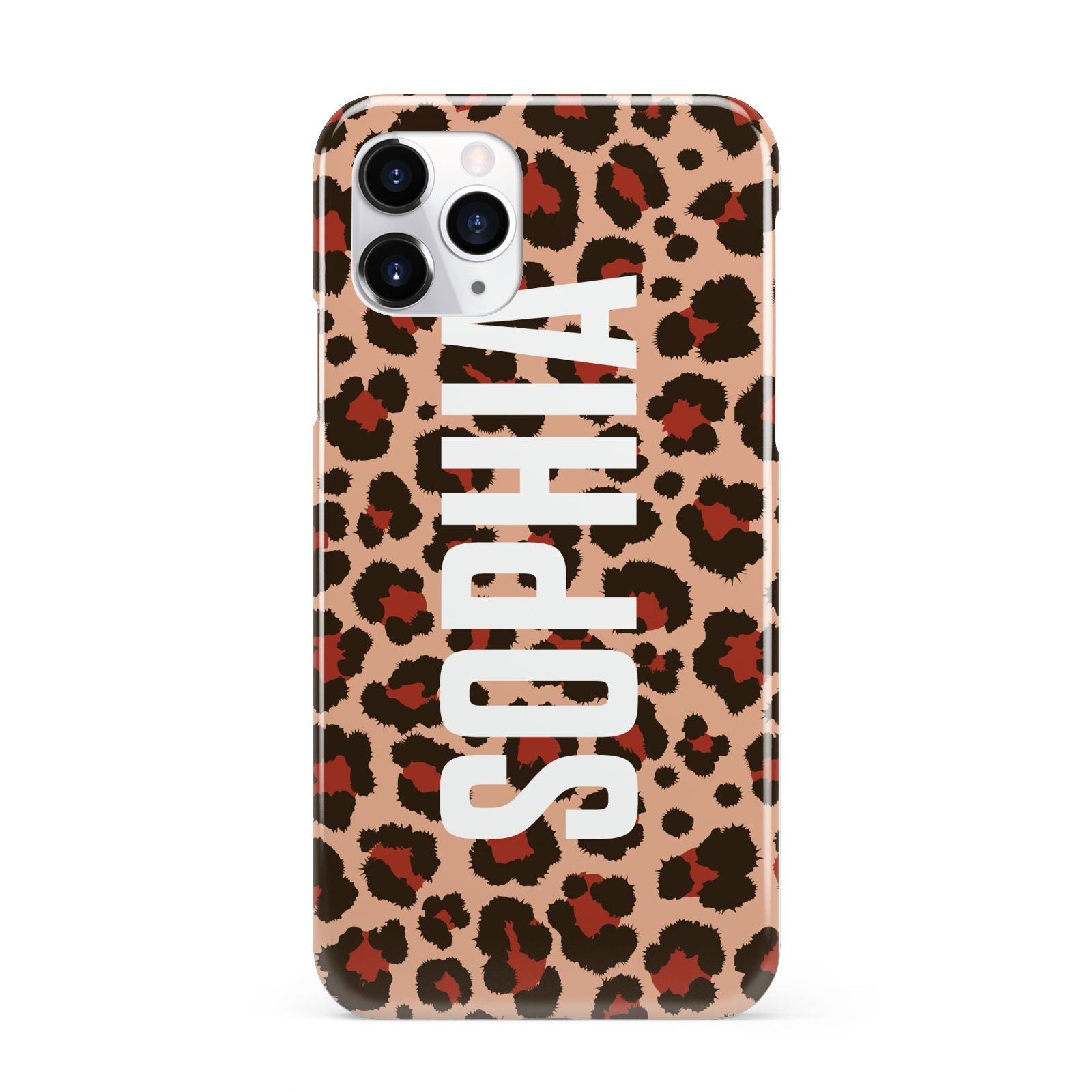 Personalised Leopard Print Name iPhone 11 Pro 3D Snap Case