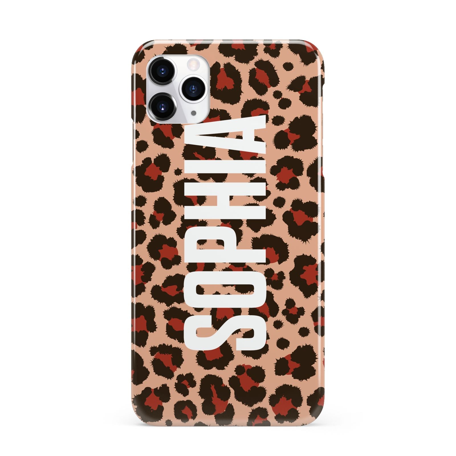 Personalised Leopard Print Name iPhone 11 Pro Max 3D Snap Case