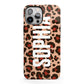 Personalised Leopard Print Name iPhone 13 Pro Max Full Wrap 3D Tough Case