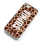 Personalised Leopard Print Name iPhone 8 Bumper Case on Silver iPhone Alternative Image