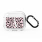 Personalised Leopard Print Pink Black AirPods Clear Case 3rd Gen