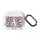 Personalised Leopard Print Pink Black AirPods Glitter Case 3rd Gen