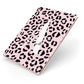 Personalised Leopard Print Pink Black Apple iPad Case on Rose Gold iPad Side View