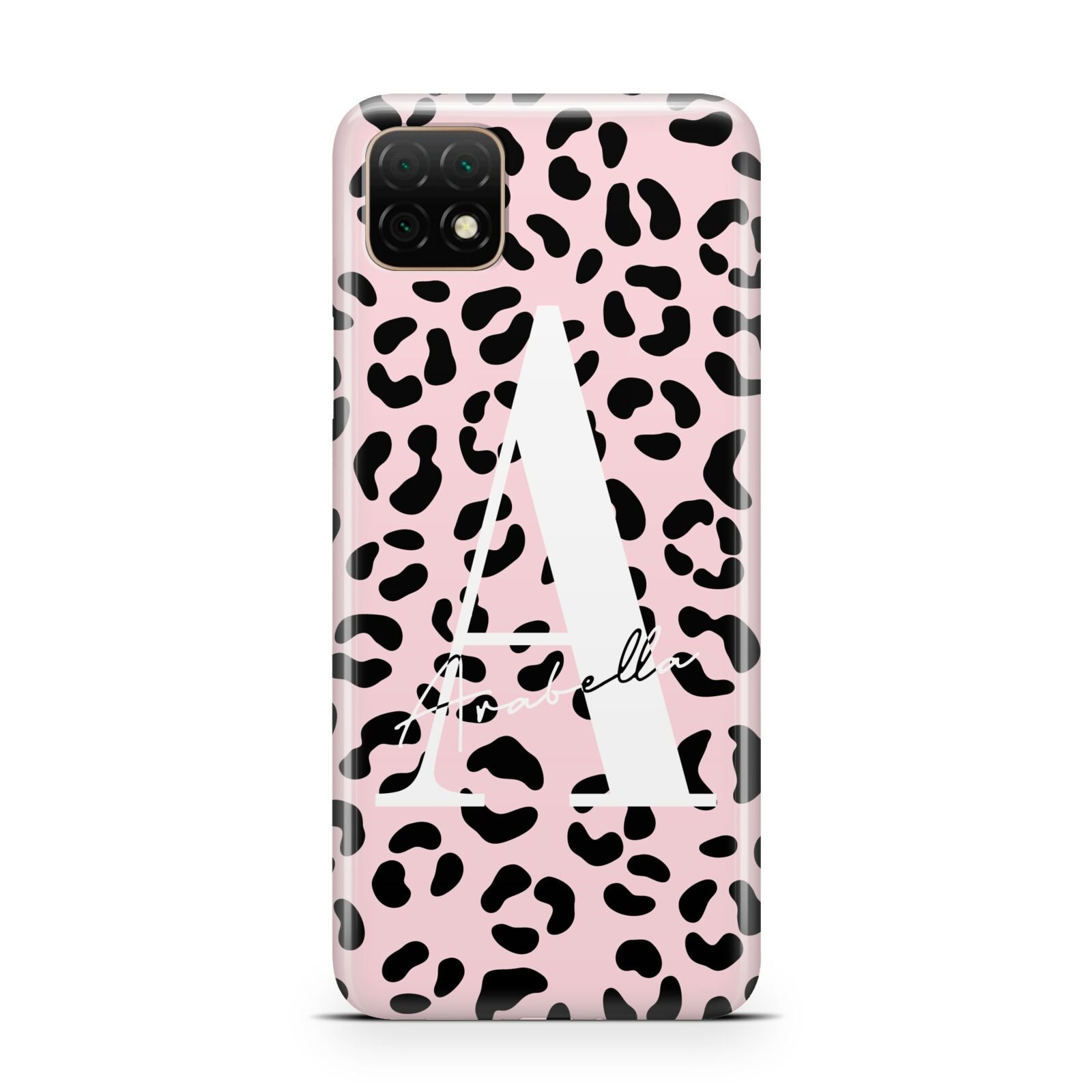Personalised Leopard Print Pink Black Huawei Enjoy 20 Phone Case