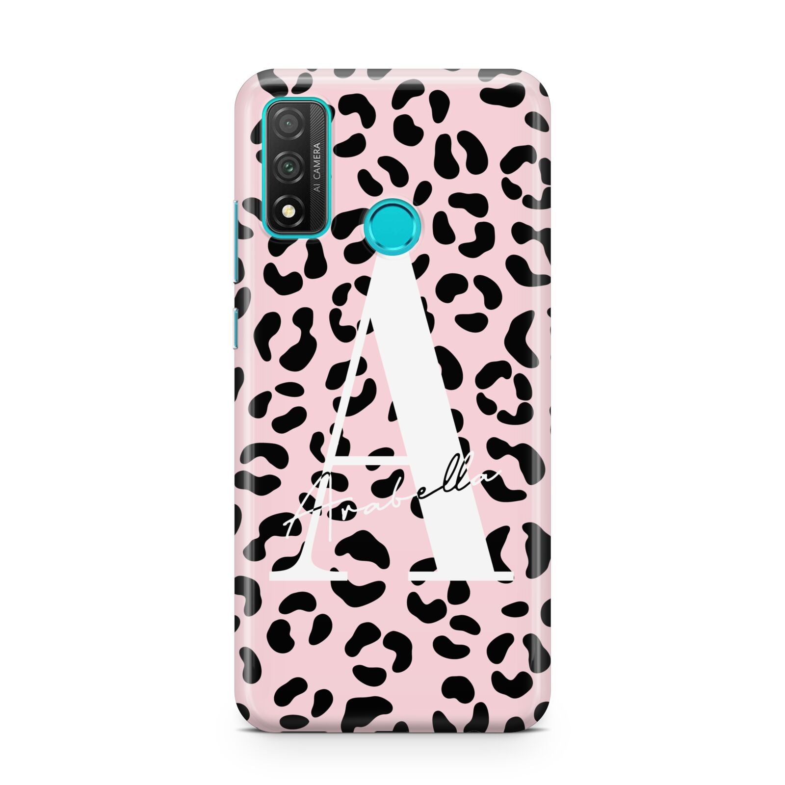 Personalised Leopard Print Pink Black Huawei P Smart 2020