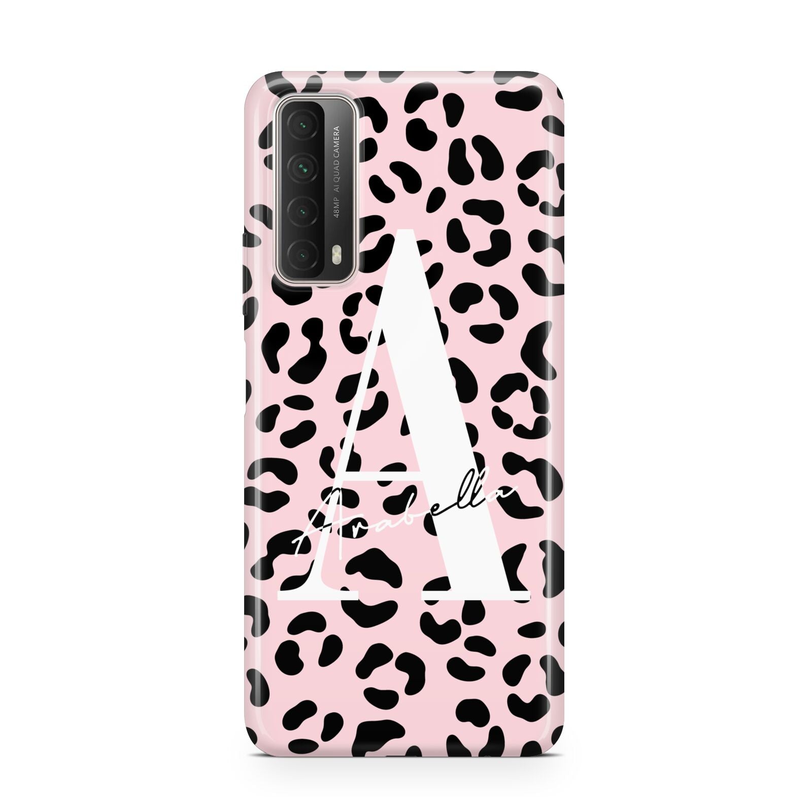 Personalised Leopard Print Pink Black Huawei P Smart 2021