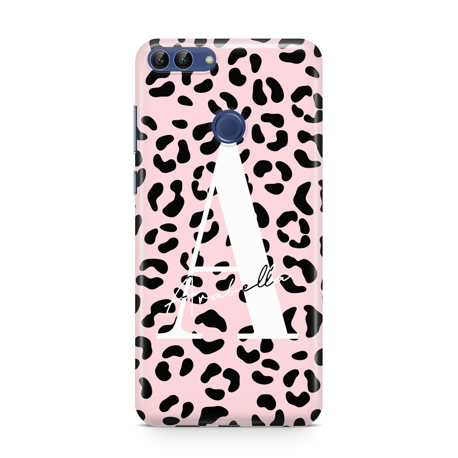 Personalised Leopard Print Pink Black Huawei P Smart Case