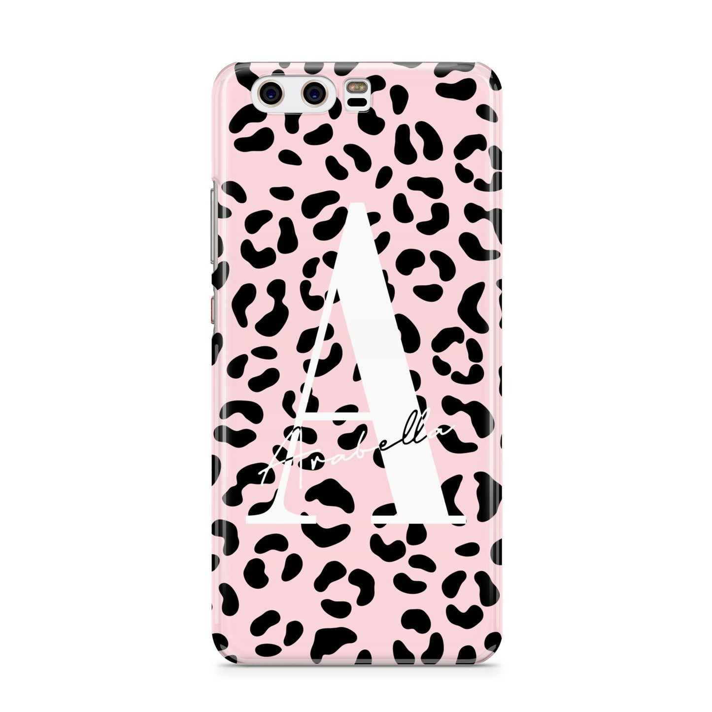 Personalised Leopard Print Pink Black Huawei P10 Phone Case