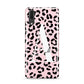 Personalised Leopard Print Pink Black Huawei P20 Phone Case