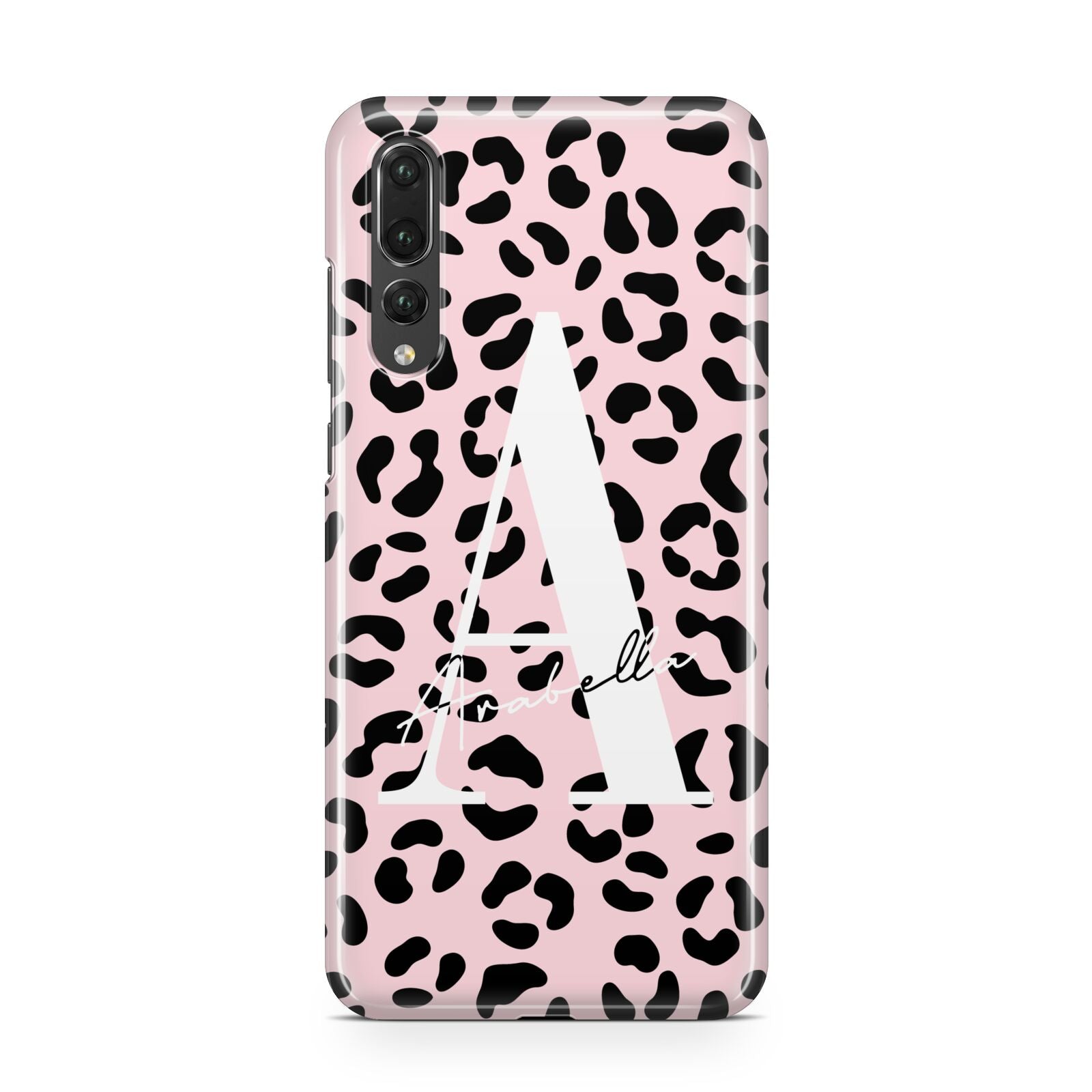 Personalised Leopard Print Pink Black Huawei P20 Pro Phone Case