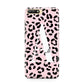 Personalised Leopard Print Pink Black Huawei Y6 2018