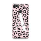 Personalised Leopard Print Pink Black Huawei Y9 2018