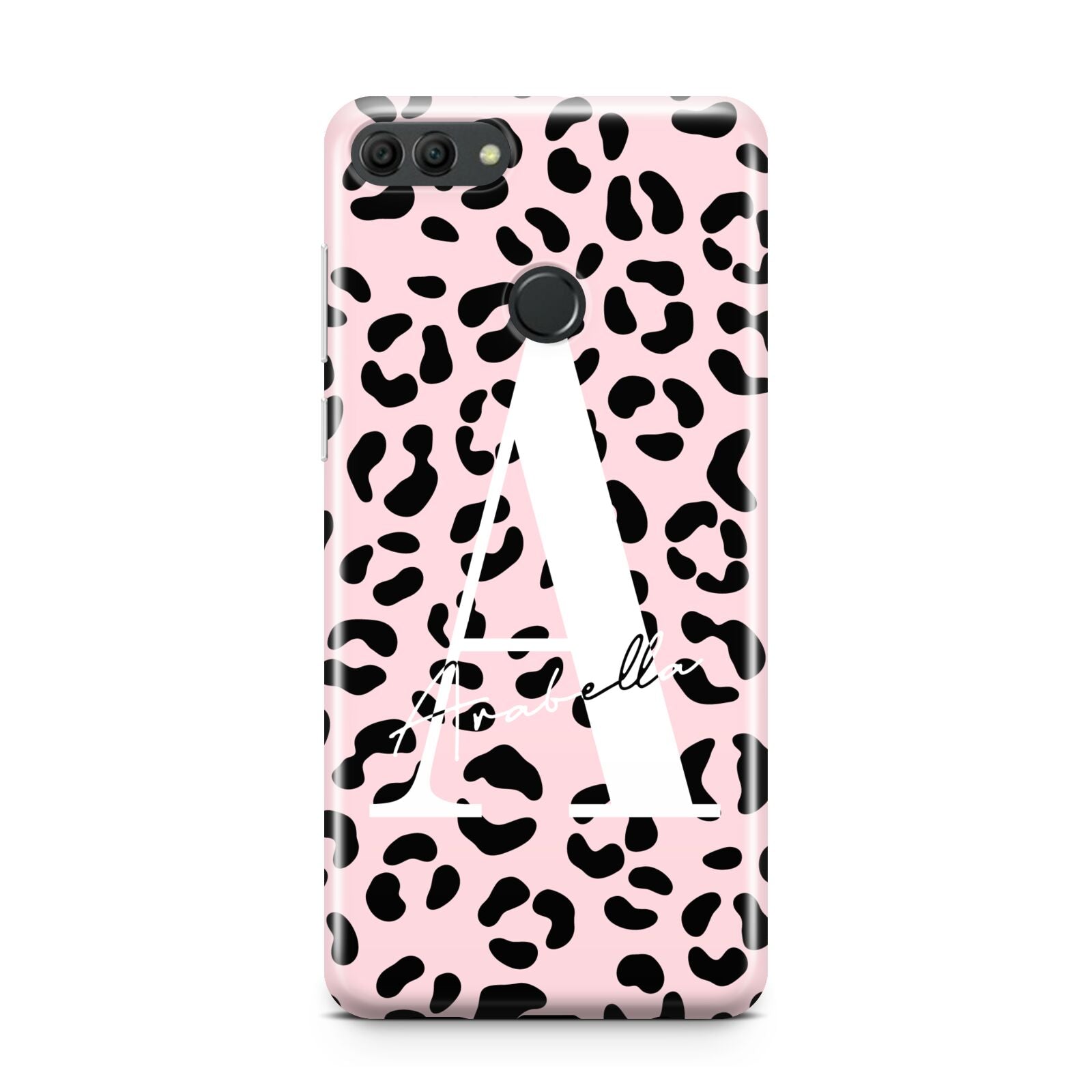 Personalised Leopard Print Pink Black Huawei Y9 2018