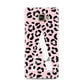Personalised Leopard Print Pink Black Samsung Galaxy A3 2016 Case on gold phone