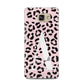 Personalised Leopard Print Pink Black Samsung Galaxy A5 2016 Case on gold phone
