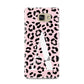 Personalised Leopard Print Pink Black Samsung Galaxy A9 2016 Case on gold phone