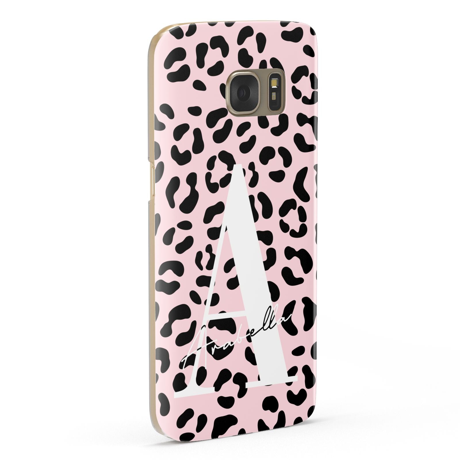 Personalised Leopard Print Pink Black Samsung Galaxy Case Fourty Five Degrees