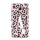 Personalised Leopard Print Pink Black Samsung Galaxy Note 5 Case