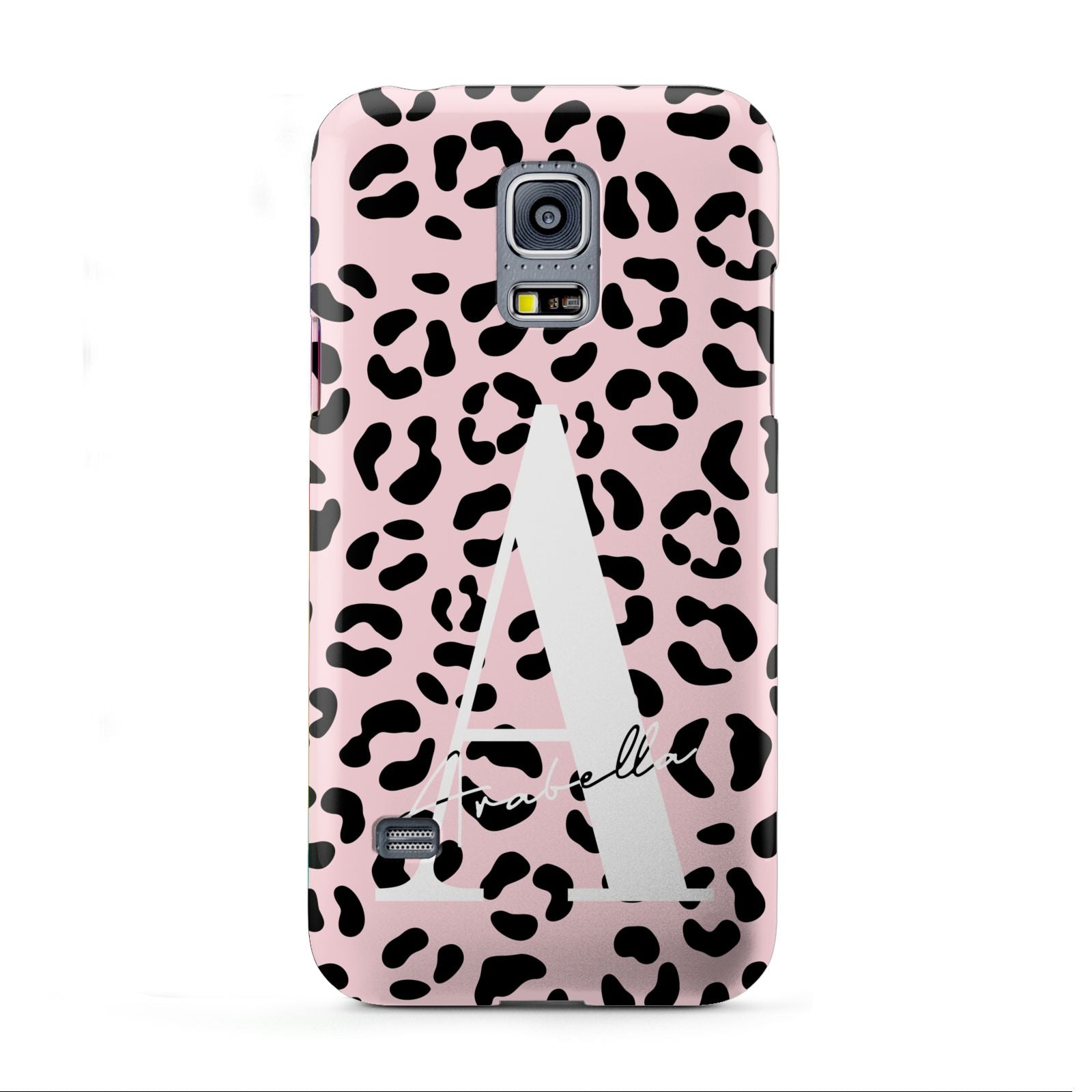 Personalised Leopard Print Pink Black Samsung Galaxy S5 Mini Case