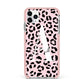 Personalised Leopard Print Pink Black iPhone 11 Pro Max Impact Pink Edge Case