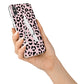 Personalised Leopard Print Pink Black iPhone X Bumper Case on Silver iPhone Alternative Image 2
