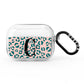 Personalised Leopard Print Pink Green AirPods Pro Clear Case