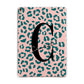 Personalised Leopard Print Pink Green Apple iPad Rose Gold Case