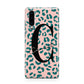Personalised Leopard Print Pink Green Huawei P30 Phone Case
