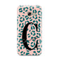 Personalised Leopard Print Pink Green Samsung Galaxy A3 2017 Case on gold phone
