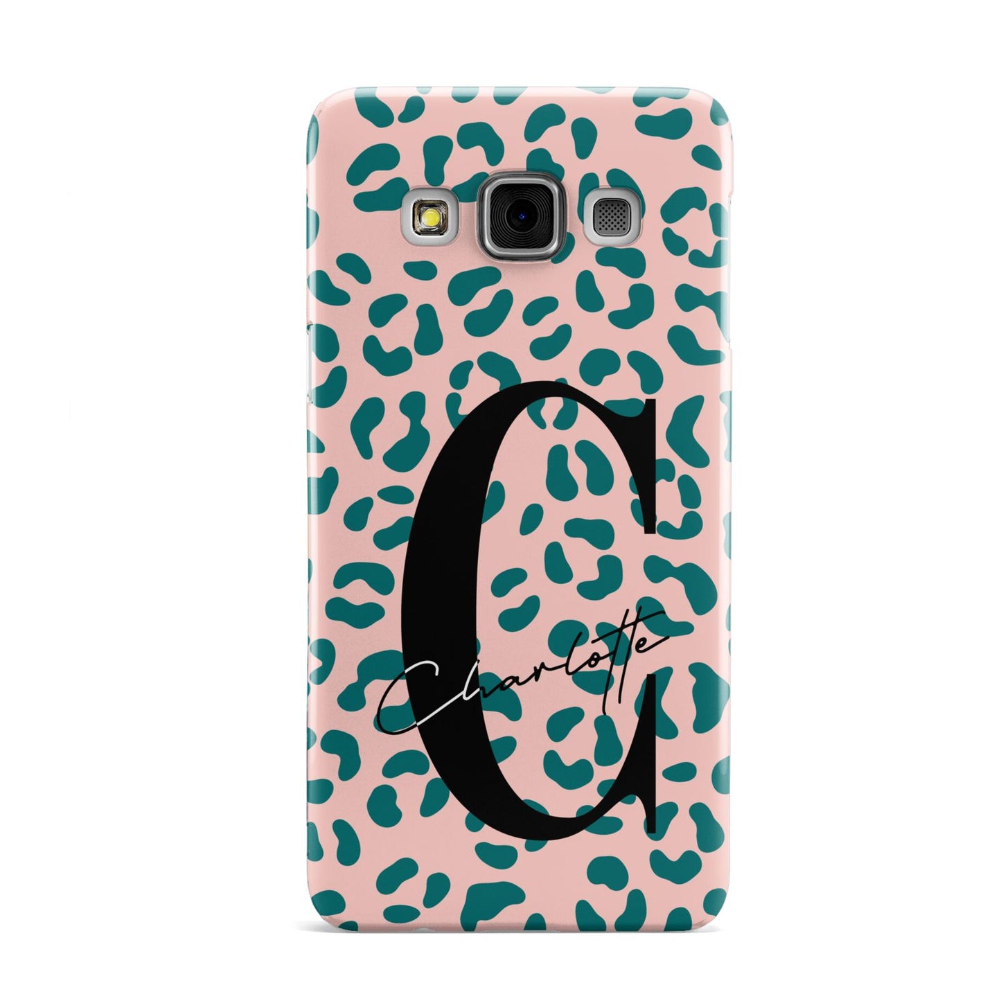 Personalised Leopard Print Pink Green Samsung Galaxy A3 Case