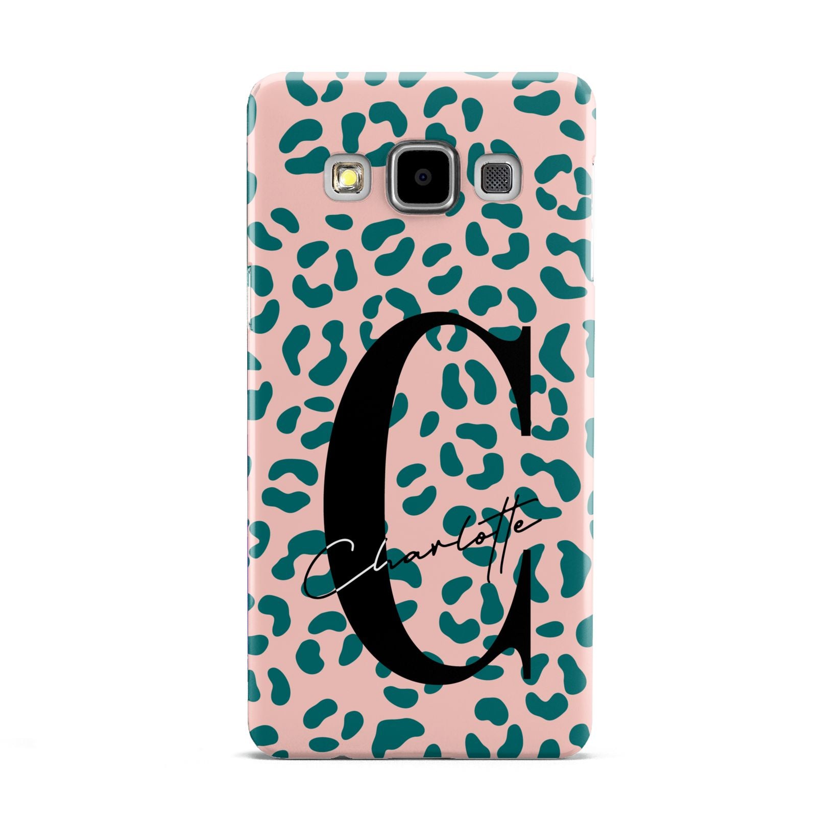 Personalised Leopard Print Pink Green Samsung Galaxy A5 Case