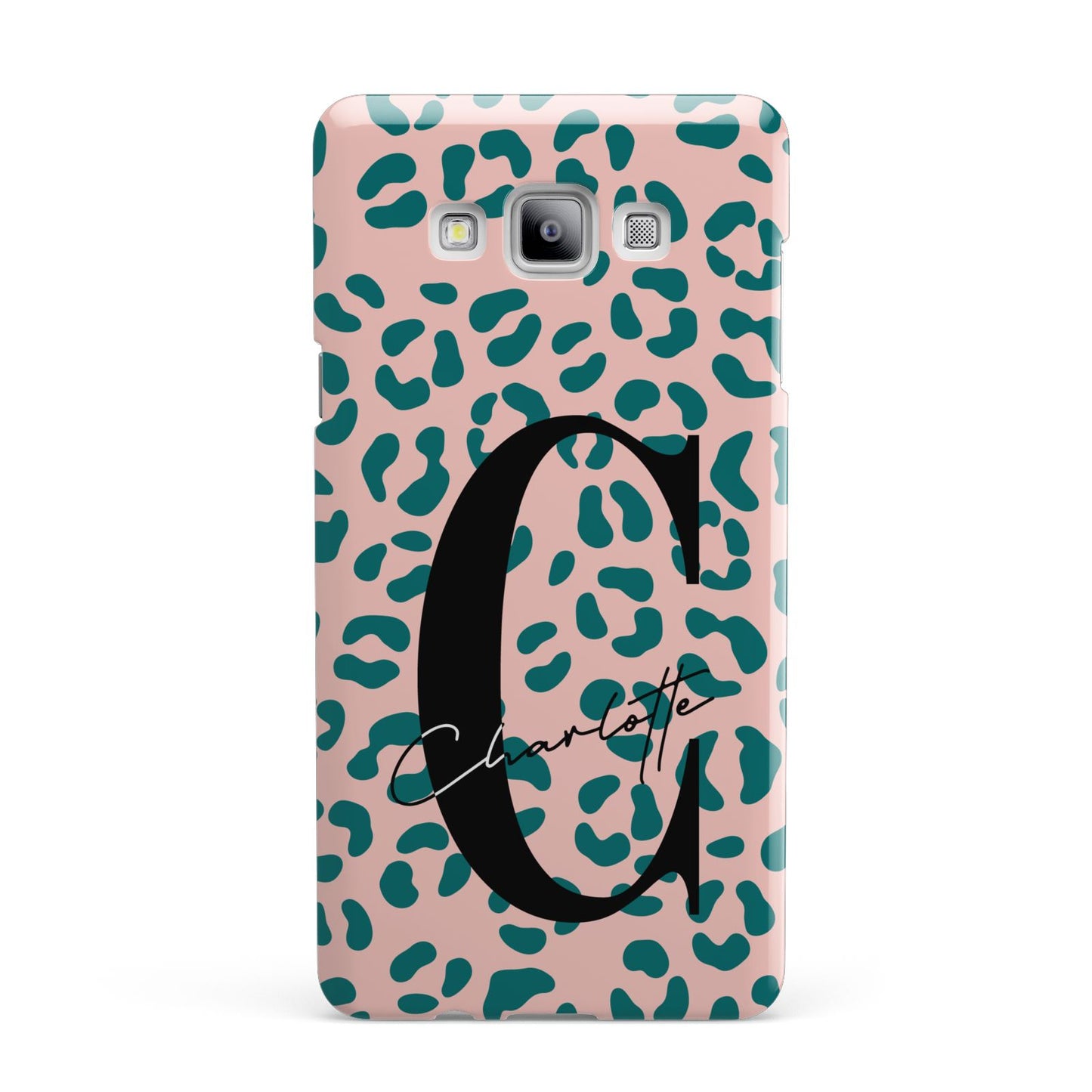 Personalised Leopard Print Pink Green Samsung Galaxy A7 2015 Case