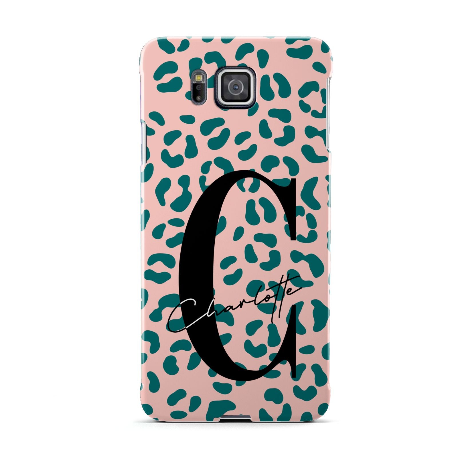Personalised Leopard Print Pink Green Samsung Galaxy Alpha Case